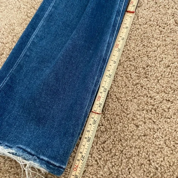 PAIGE Stella High Rise Modern Straight Leg Distressed Women Size 27 Jean Denim - Picture 7 of 9